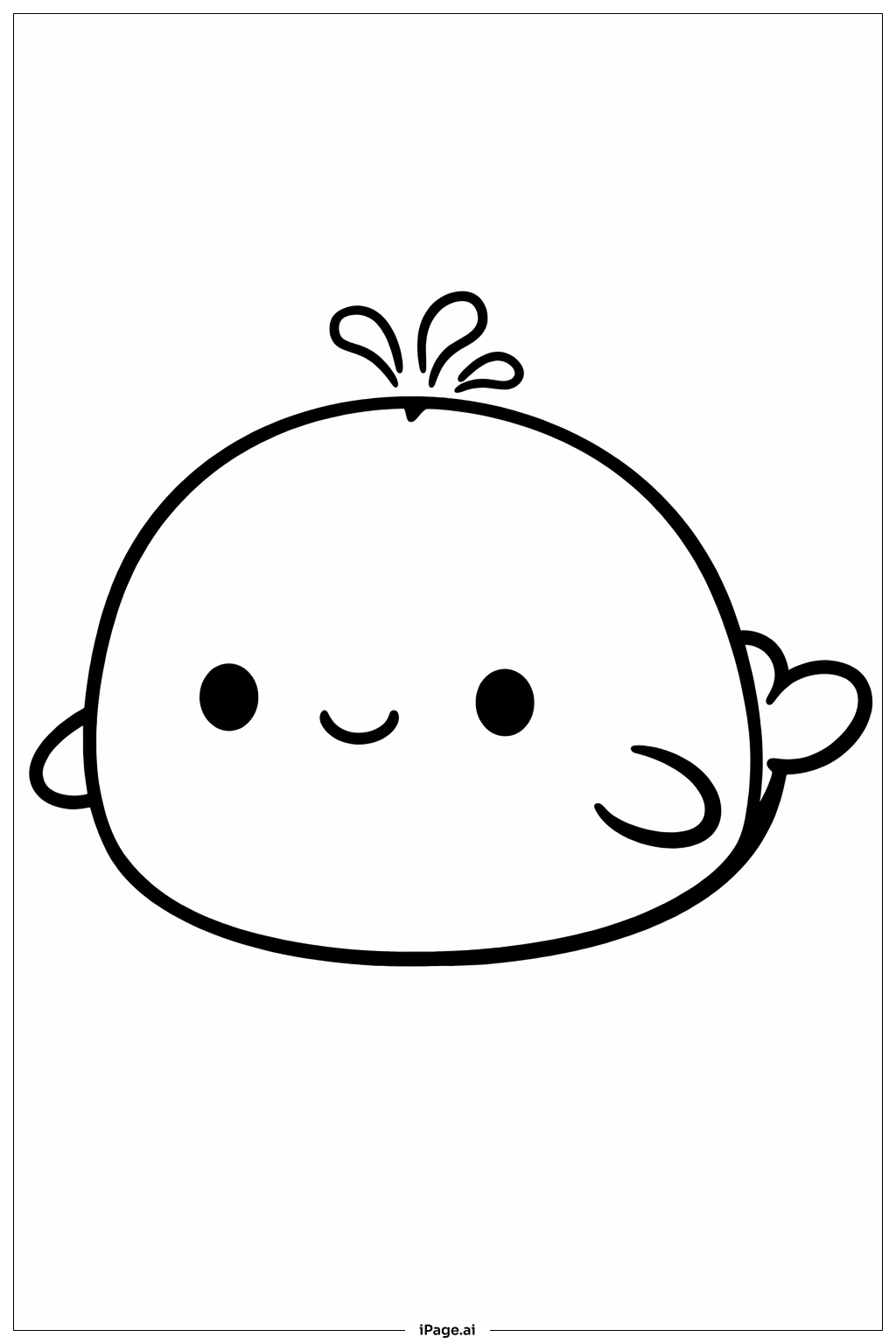 Squishmallow Little Whale Coloring Page