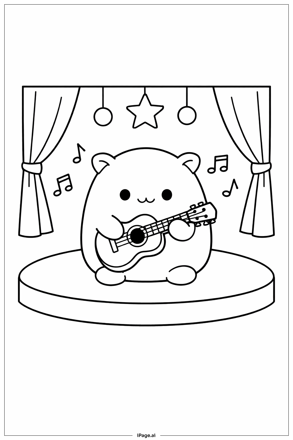 Squishmallow Music Time Coloring Page