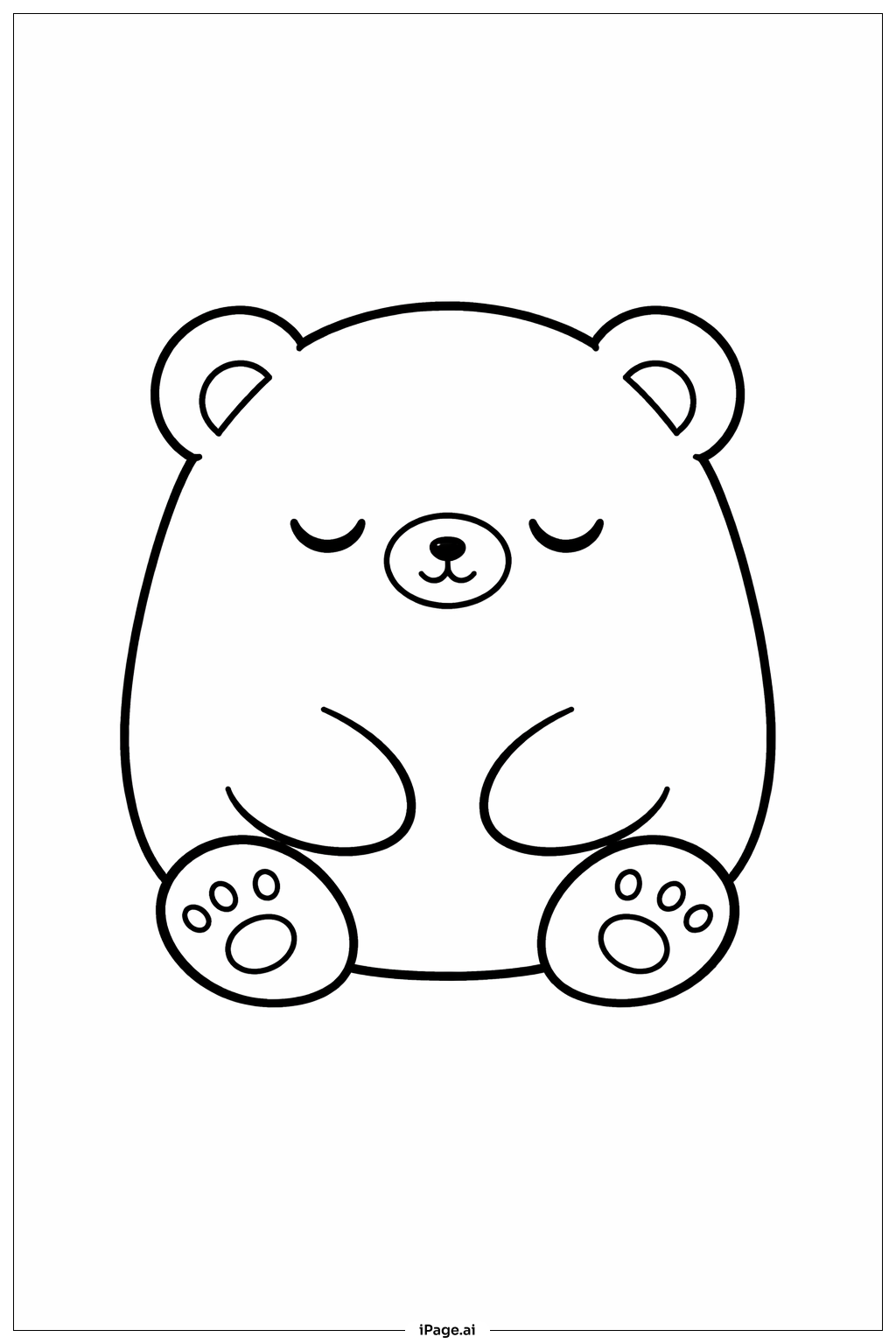 Squishmallow Sleepy Bear Coloring Page