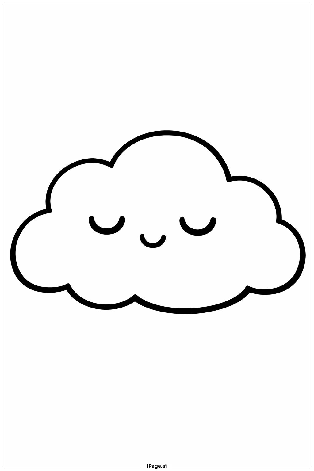 Squishmallow Sleepy Cloud Coloring Page