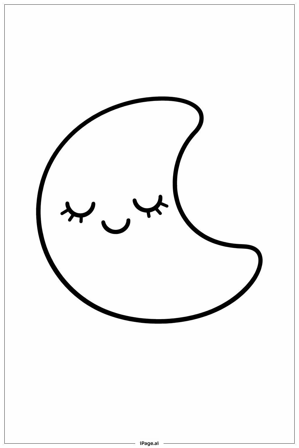Squishmallow Sleepy Moon Coloring Page
