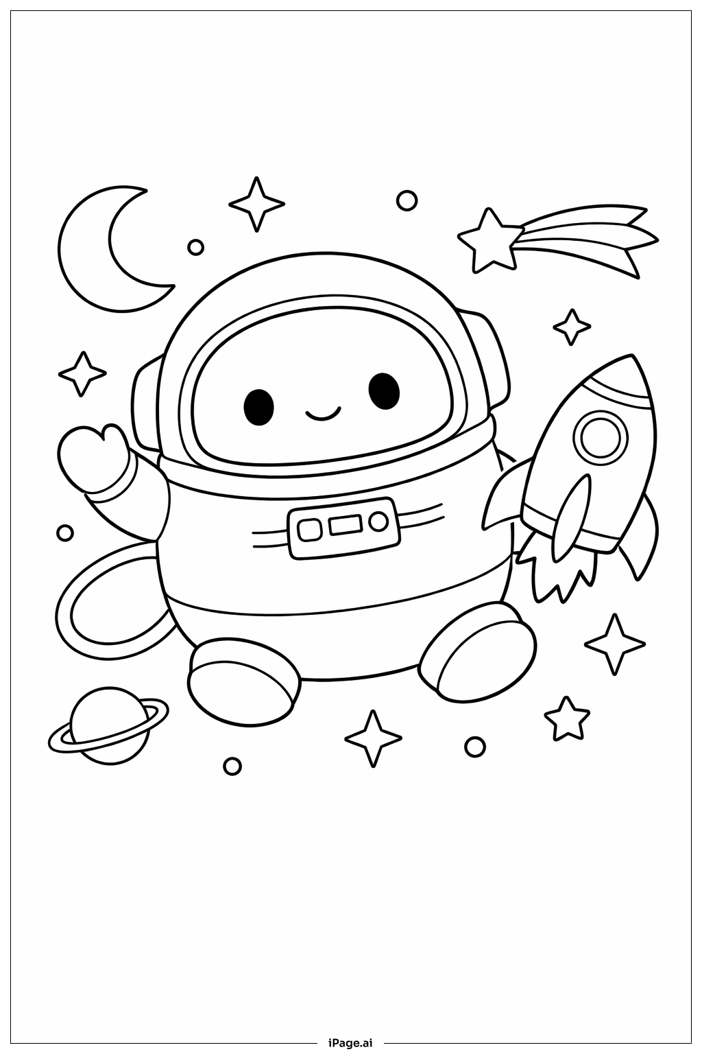 Squishmallow Space Adventure Coloring Page