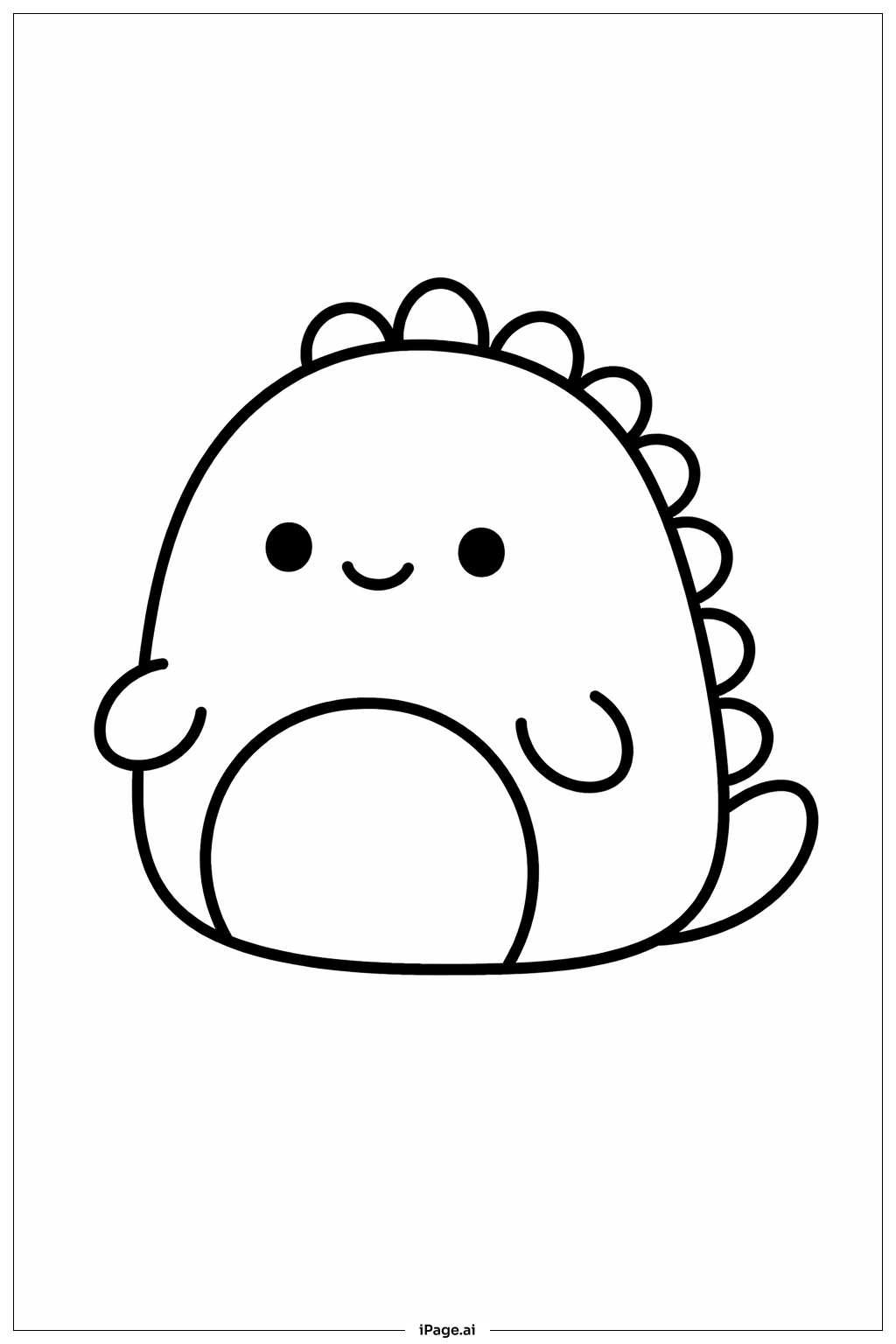 Squishmallow Tiny Dinosaur Coloring Page
