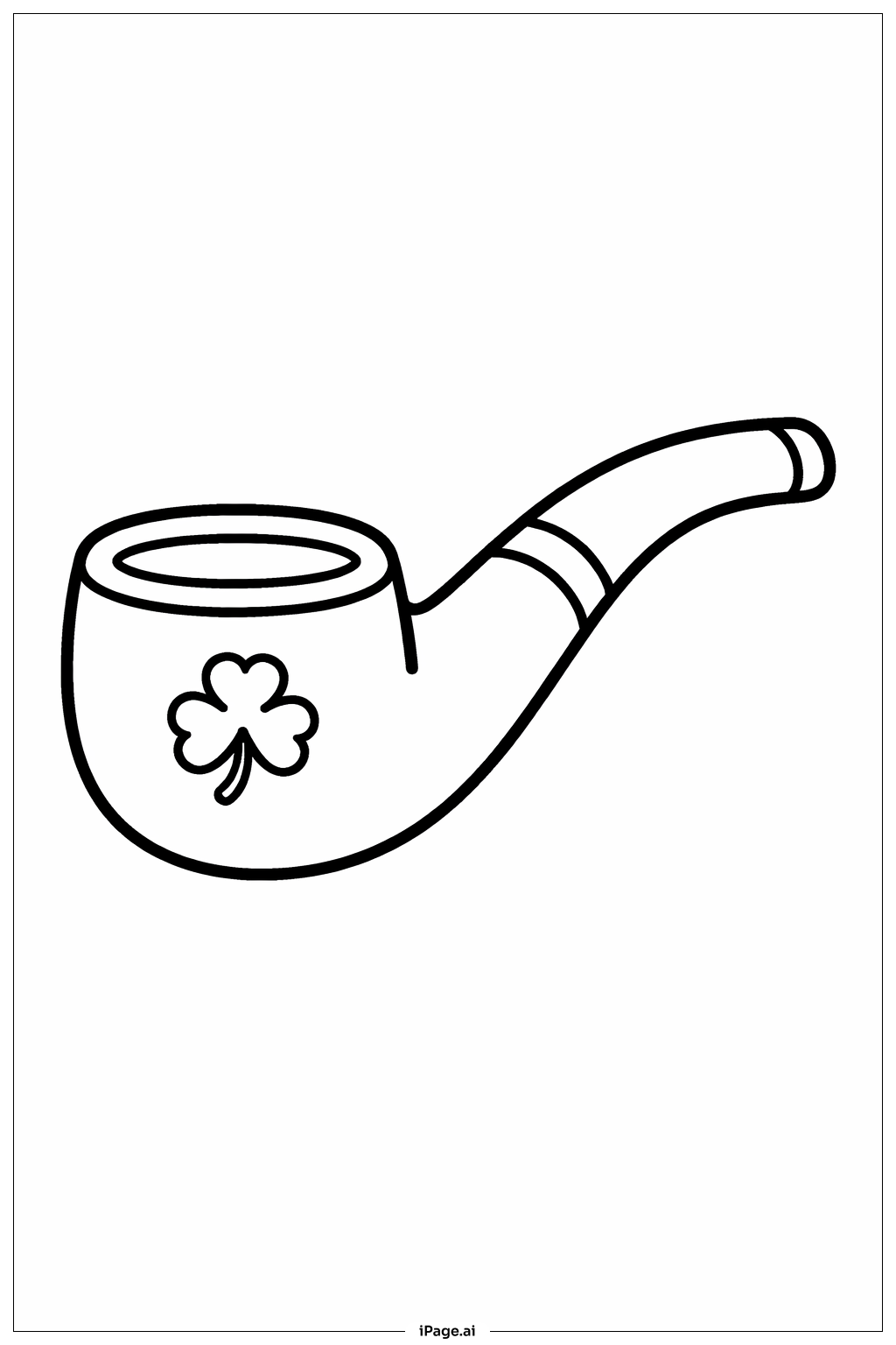 Page de coloriage Tuyau de dessin animé de la Saint-Patrick