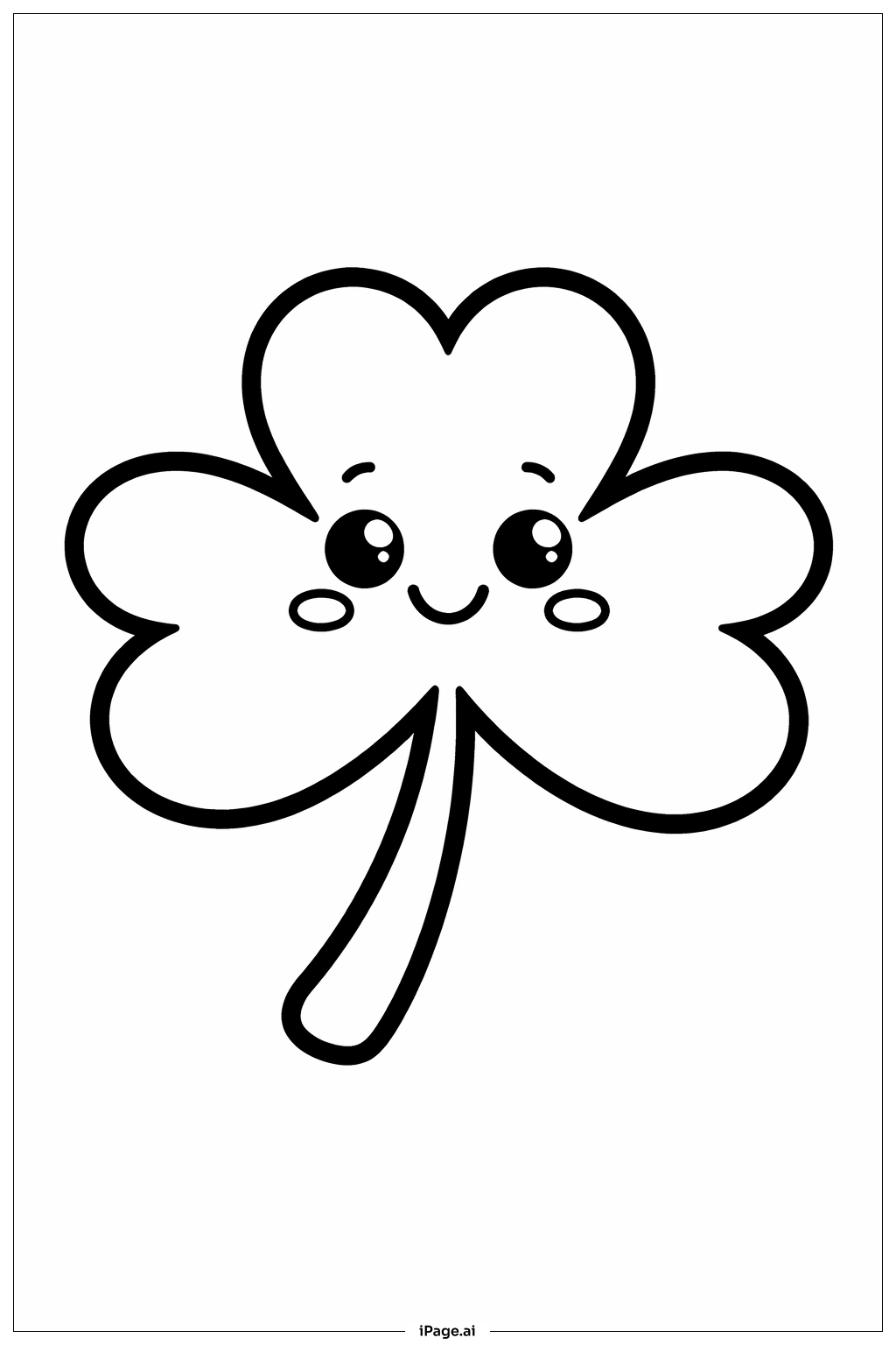 Page de coloriage Joyeux Trèfle de la Saint-Patrick