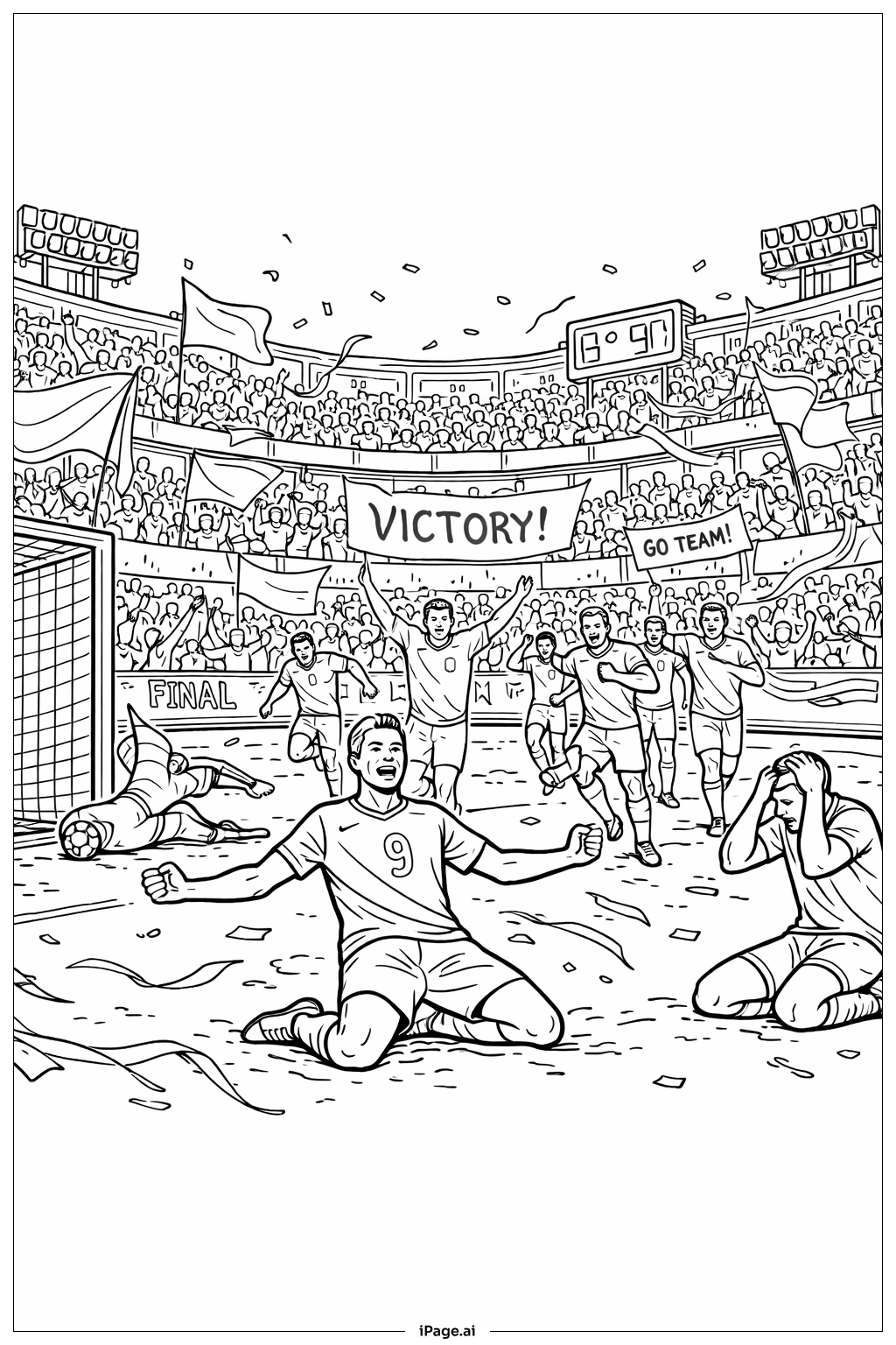  Trang tô màu Trận Chung Kết Sân Vận Động 