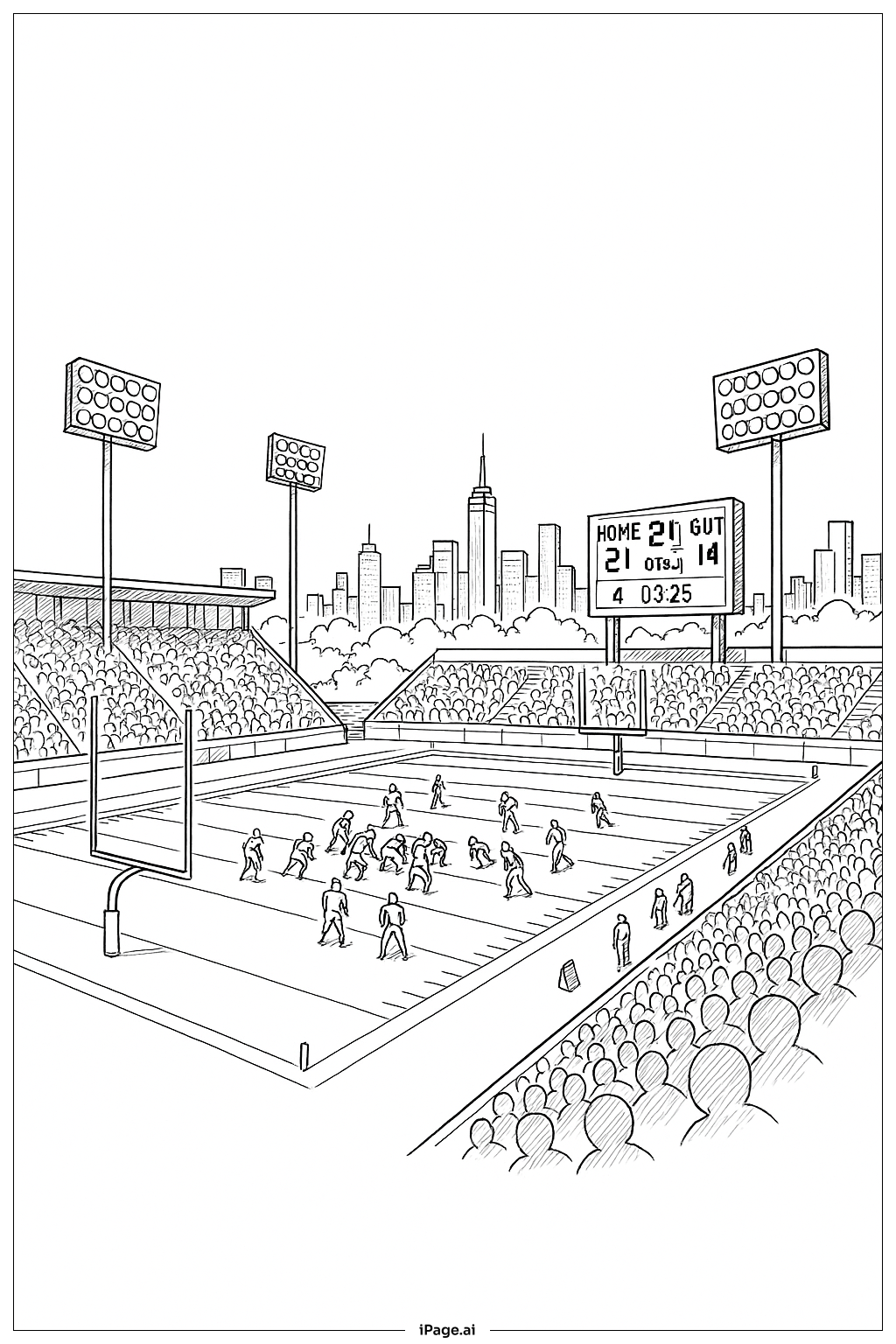 Stadium Night Football Match