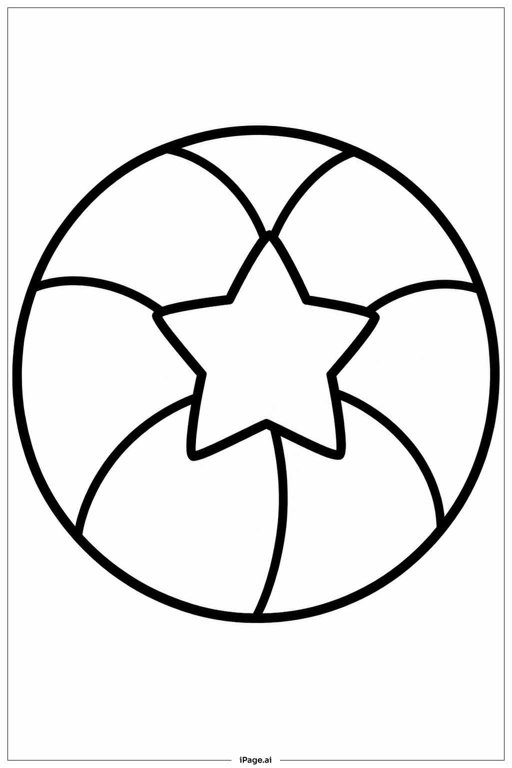  Page de coloriage Star Beach Ball 