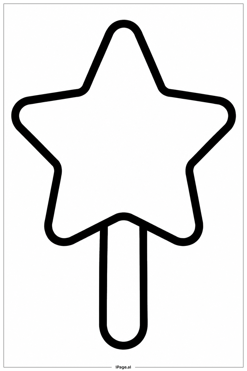  Página para colorir de Picolé Estrela 