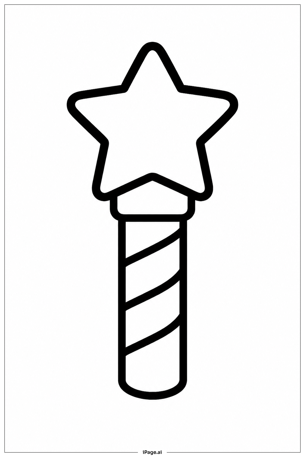  Star Topped Firework Coloring Page 