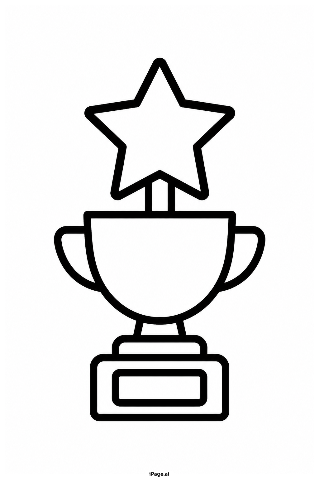 Stern-Trophäen-Emblem Ausmalseite