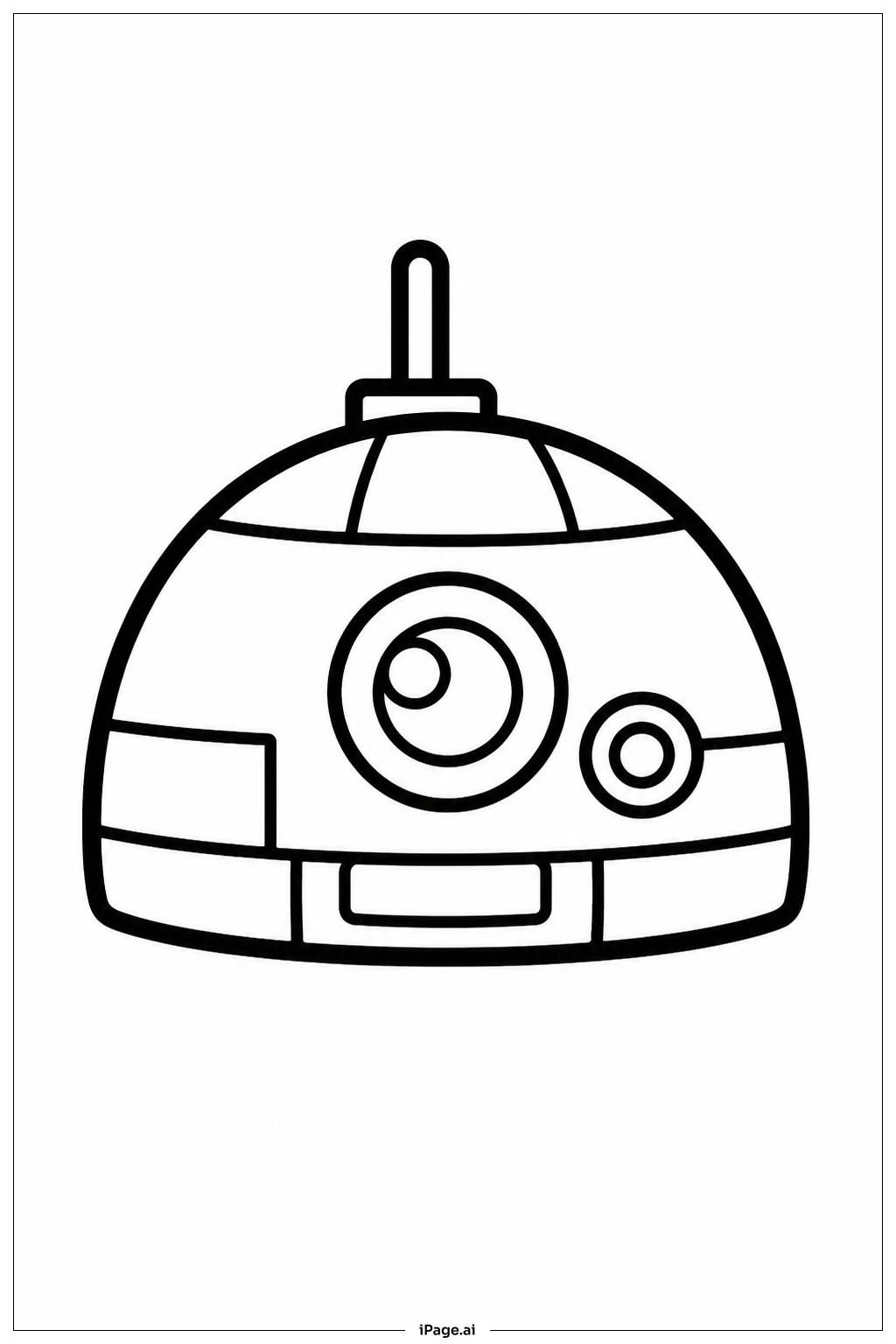 Page de coloriage Star Wars BB Unit Face