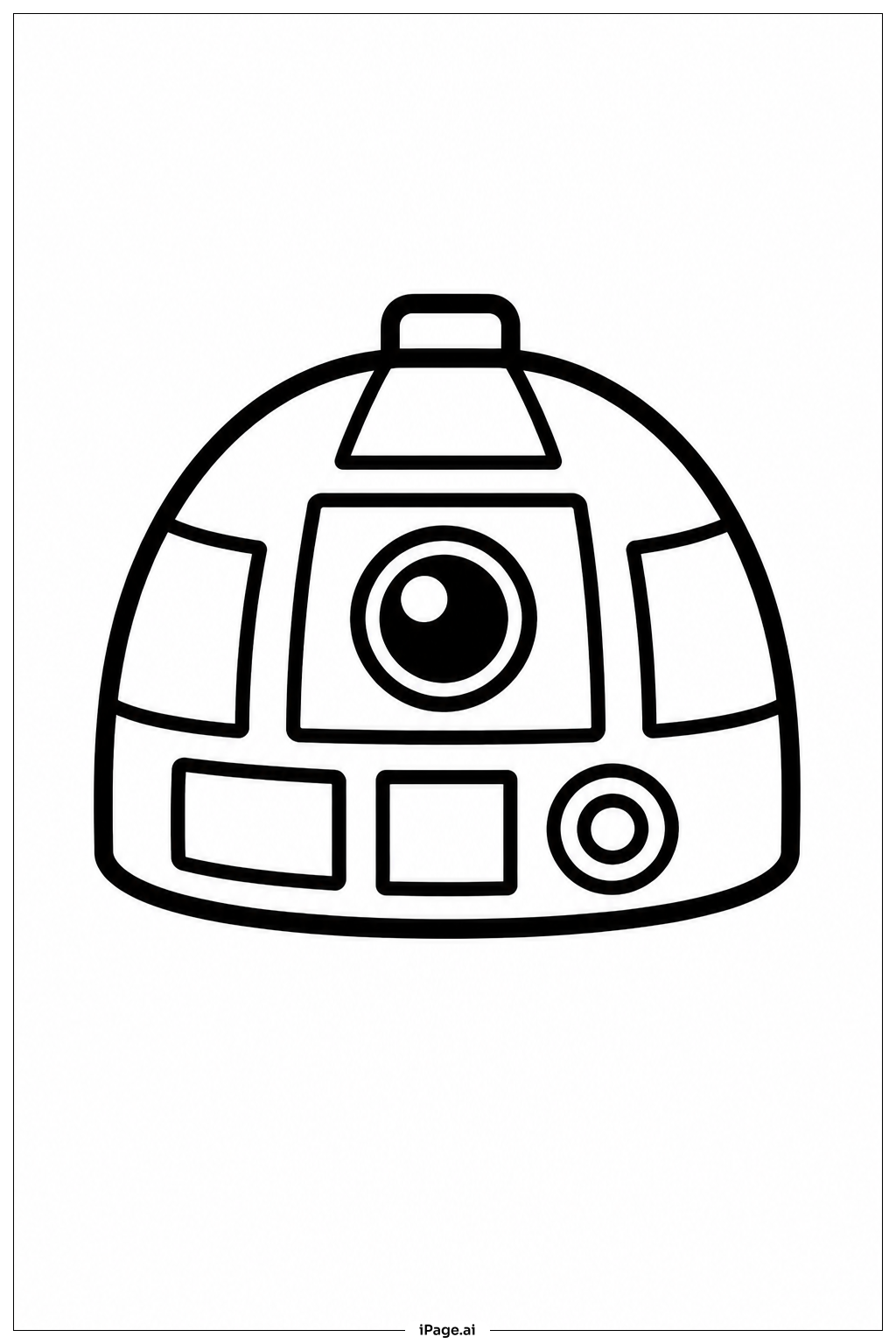 Star Wars Droid-Kopf Einfach Ausmalseite