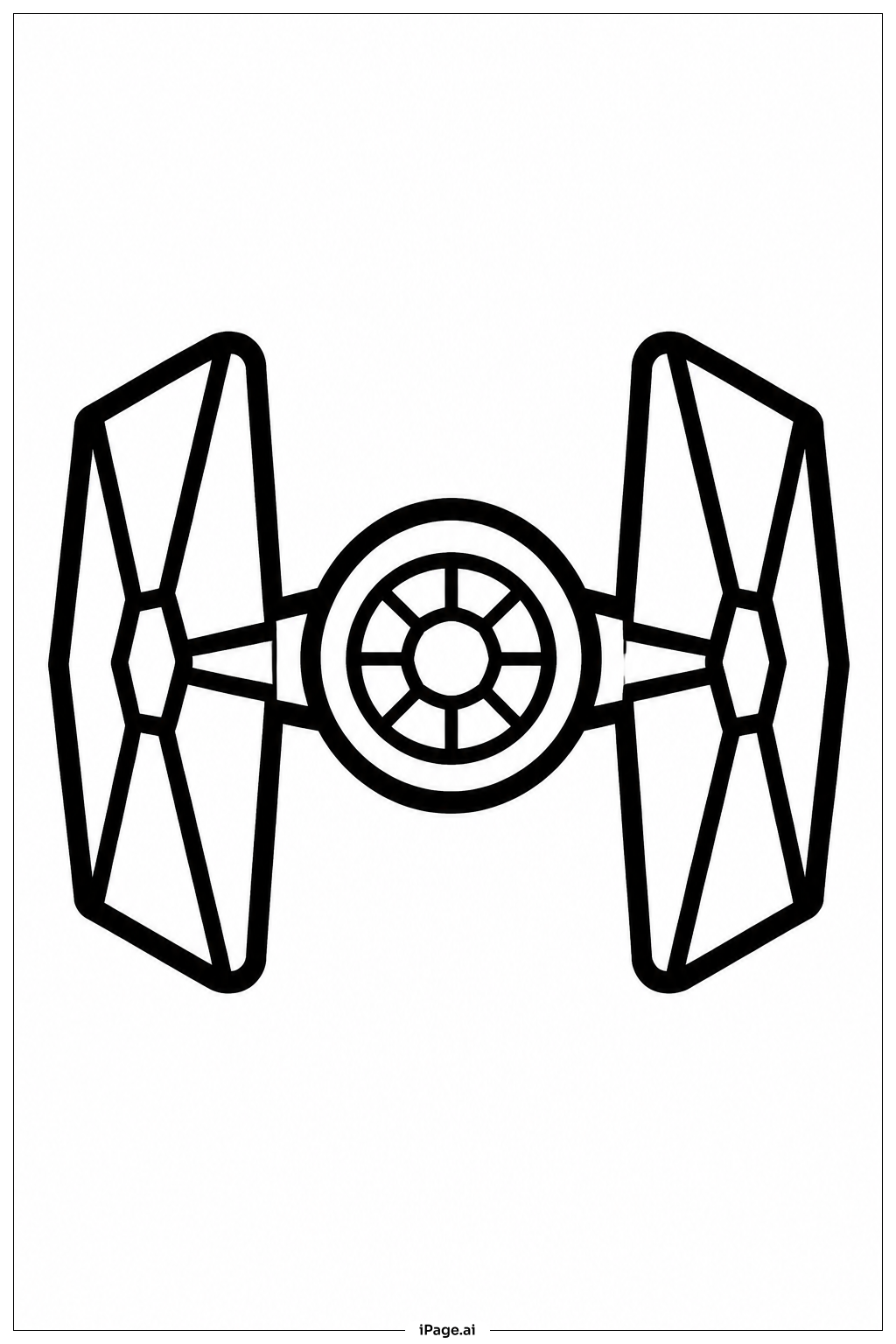 Star Wars Simple Tie Fighter Ausmalseite