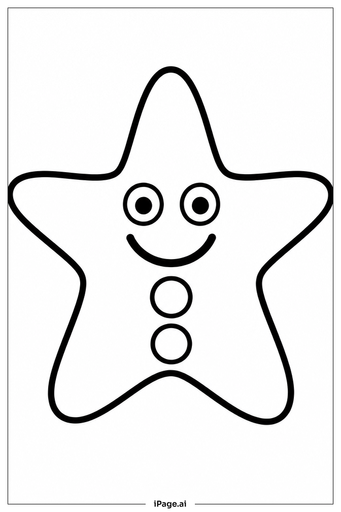 Starfish With Smile Coloring Page