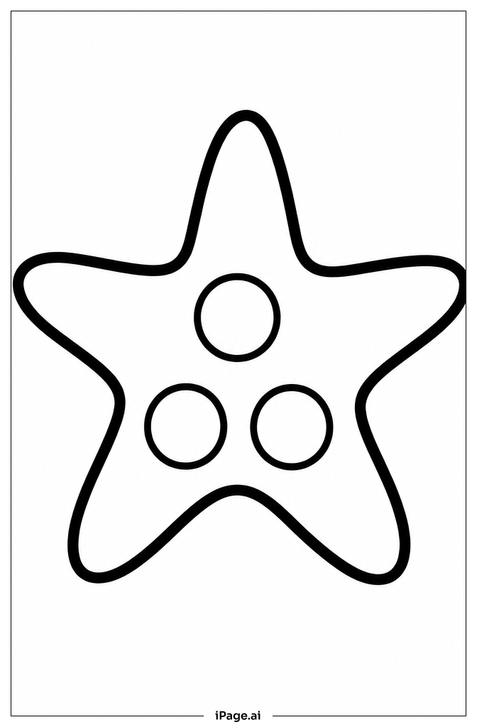 Starfish With Spots Coloring Page