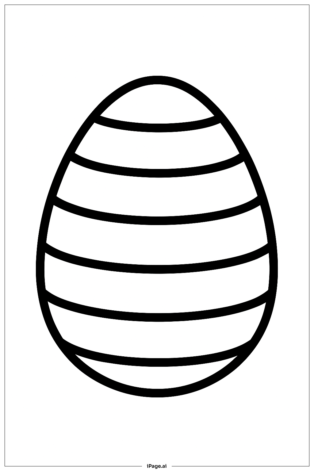 Striped Egg Coloring Page