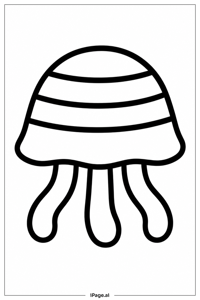 Página para colorear de Medusa Rayada