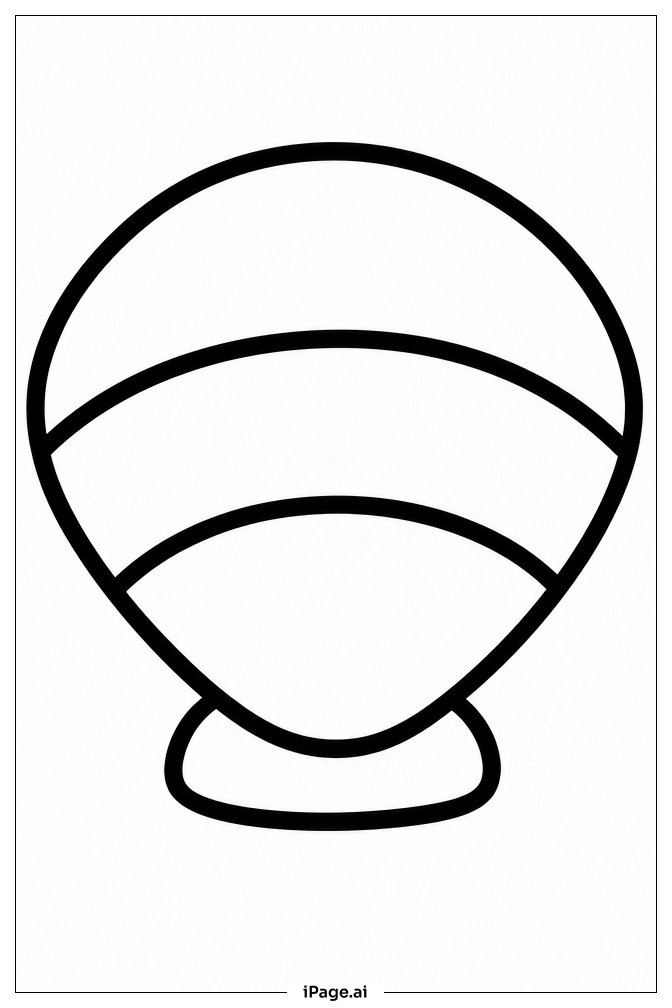 Striped Seashell Coloring Page