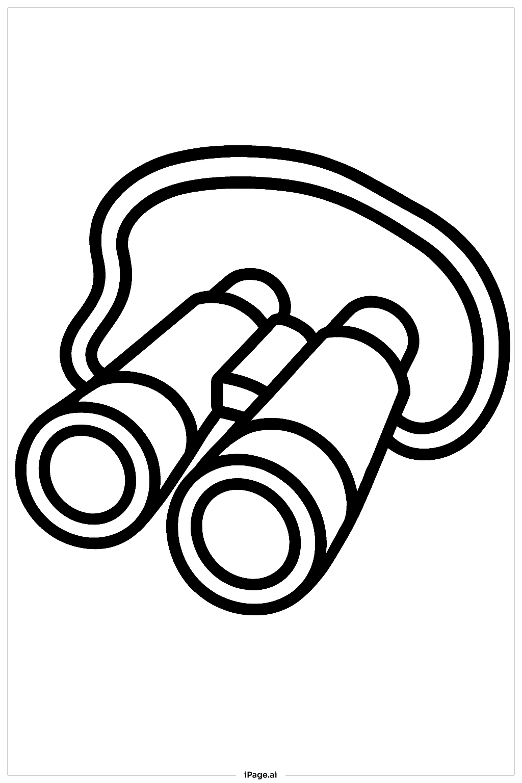  夏季望远镜填色页 