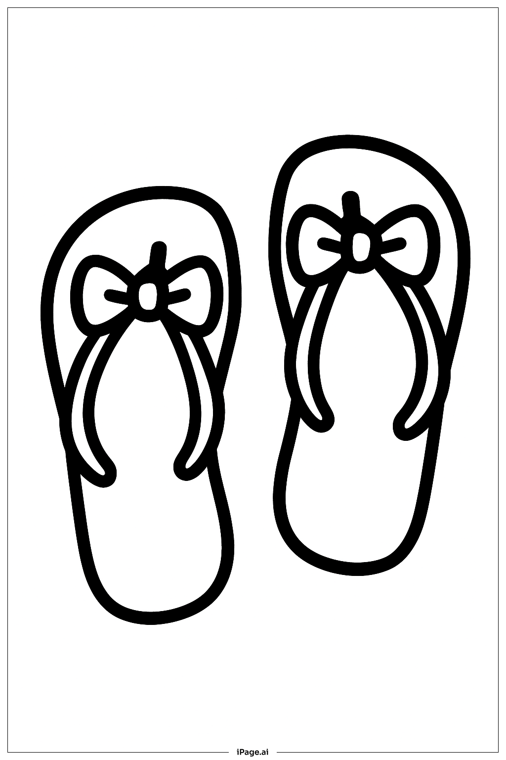  夏日人字拖填色页 