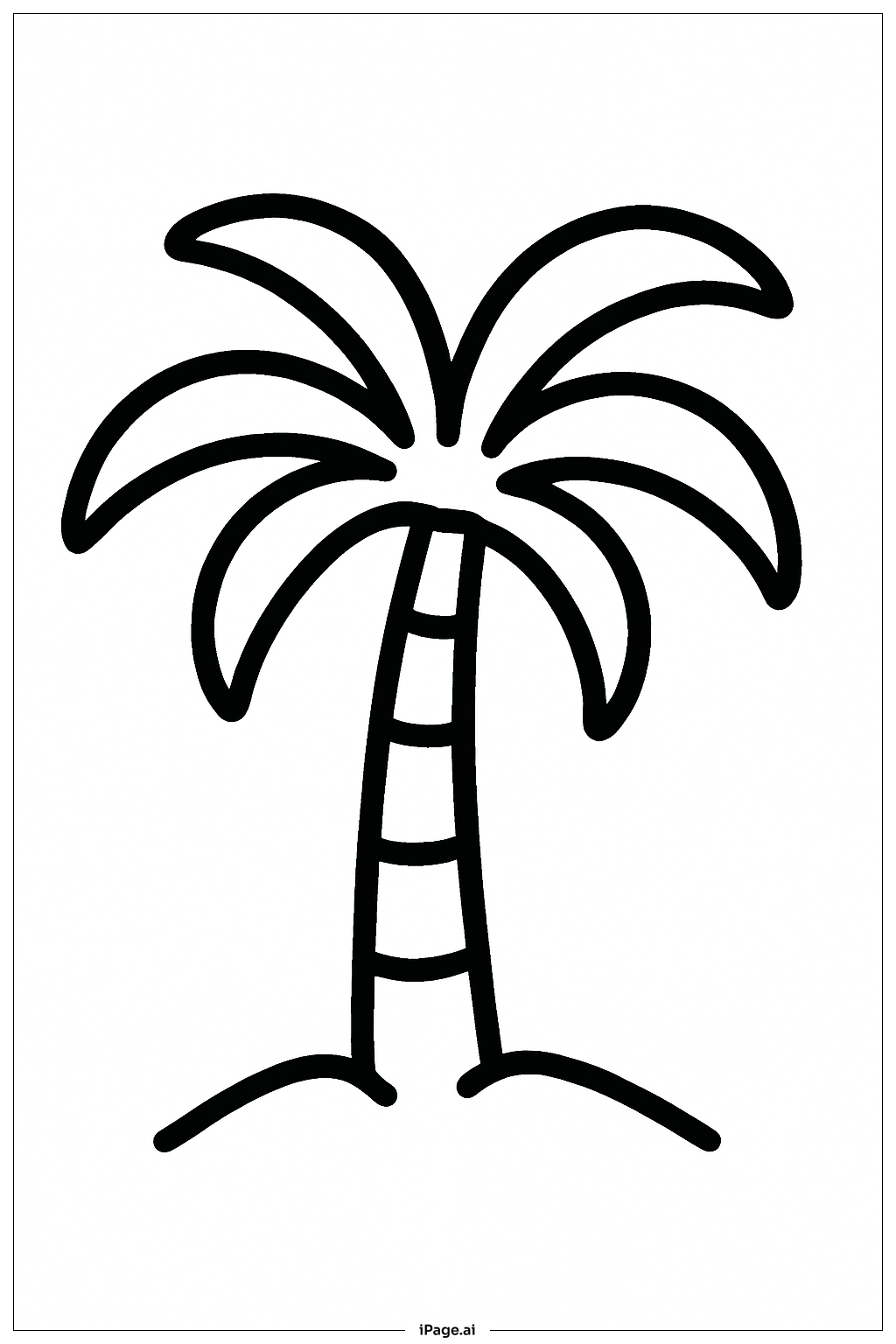  Summer Palm Tree Coloring Page 