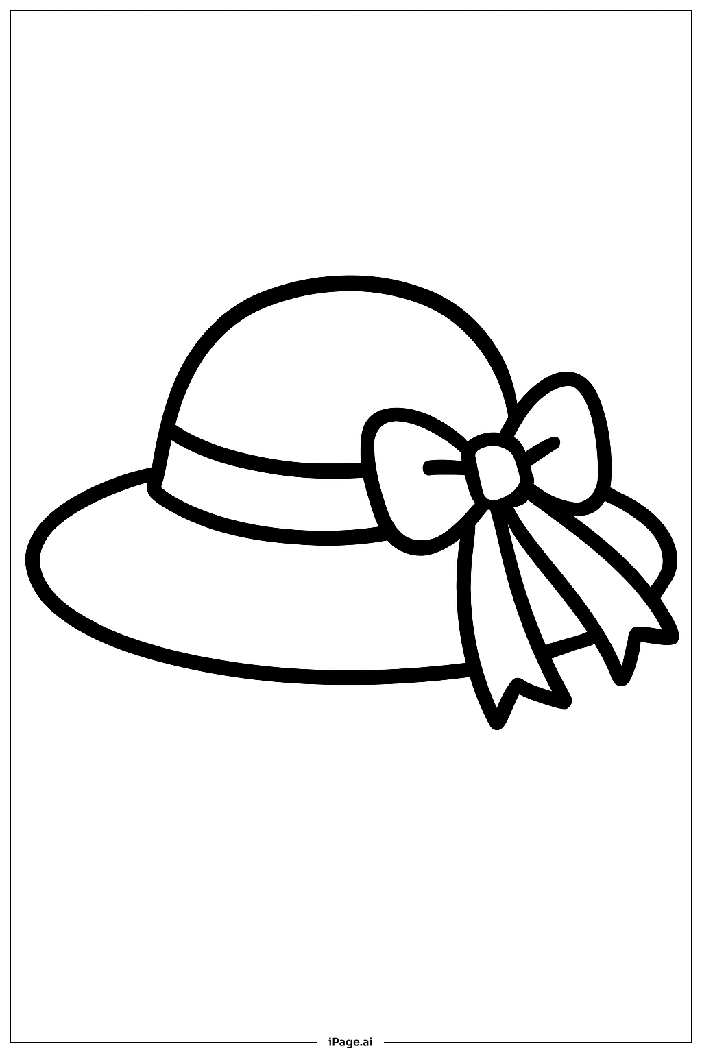  夏季太阳帽填色页 