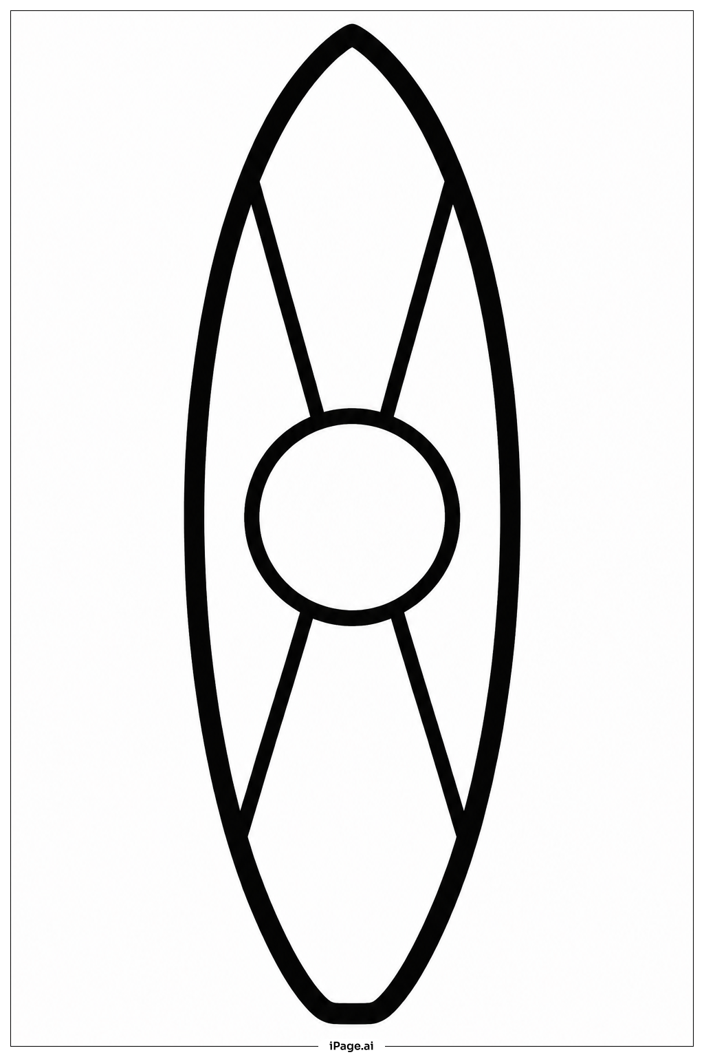 Sunny Surfboard Coloring Page