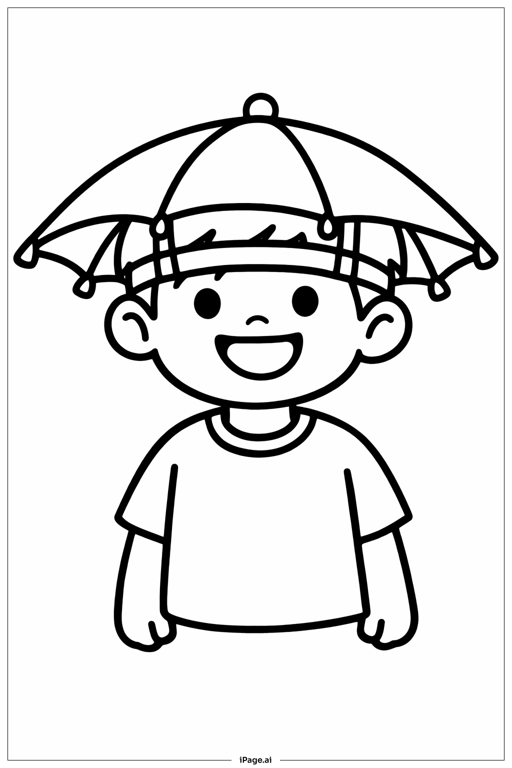  Sonniger Regenschirmhut Ausmalseite 