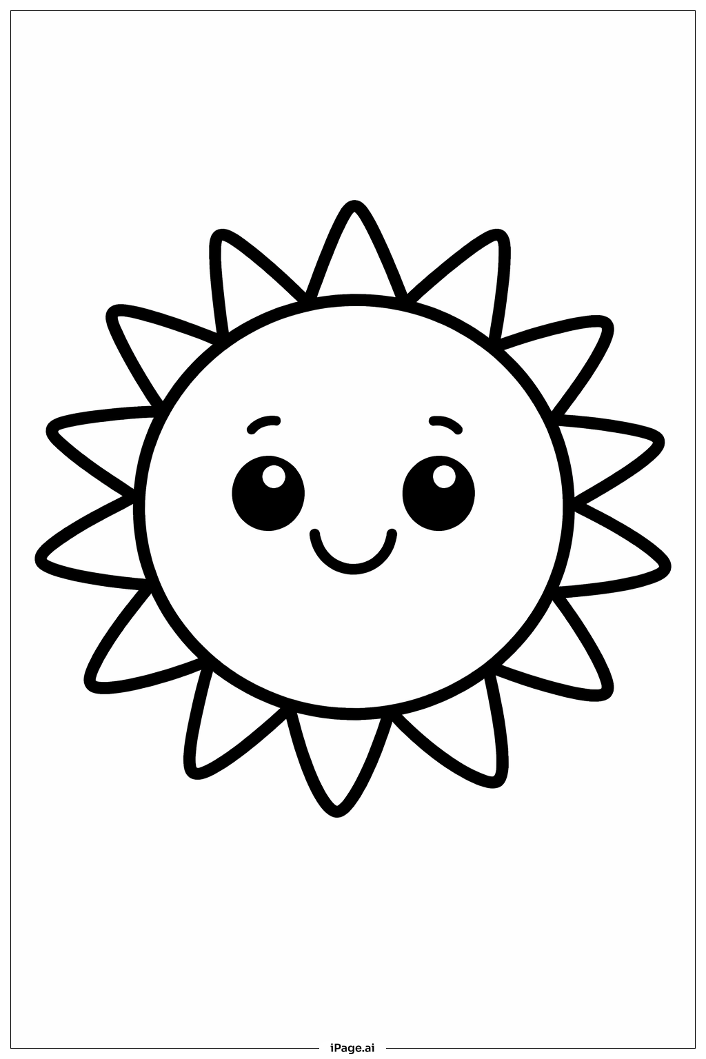  Page de coloriage Emoji Soleil 