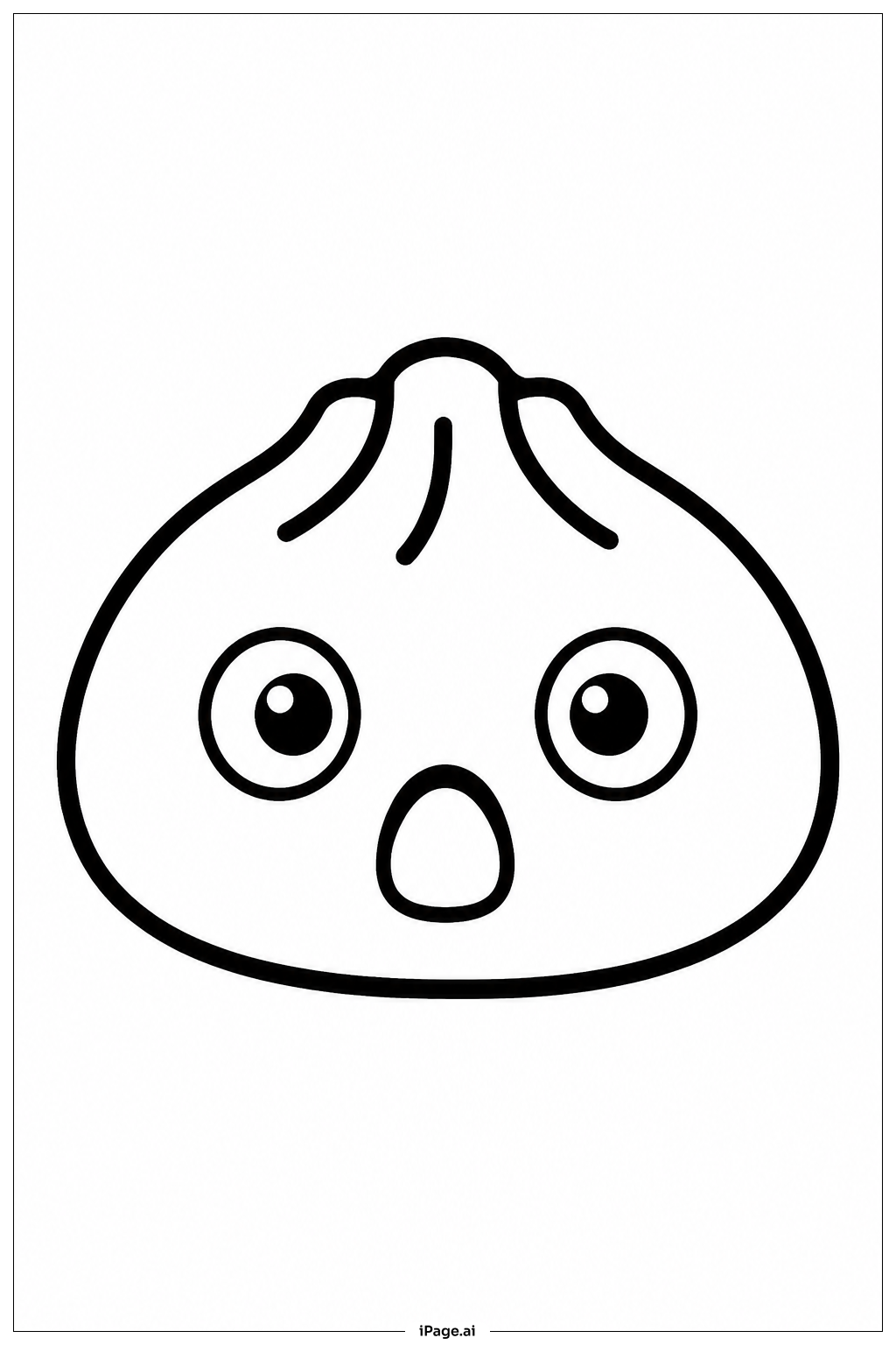  Page de coloriage Dumpling Squishy surpris 
