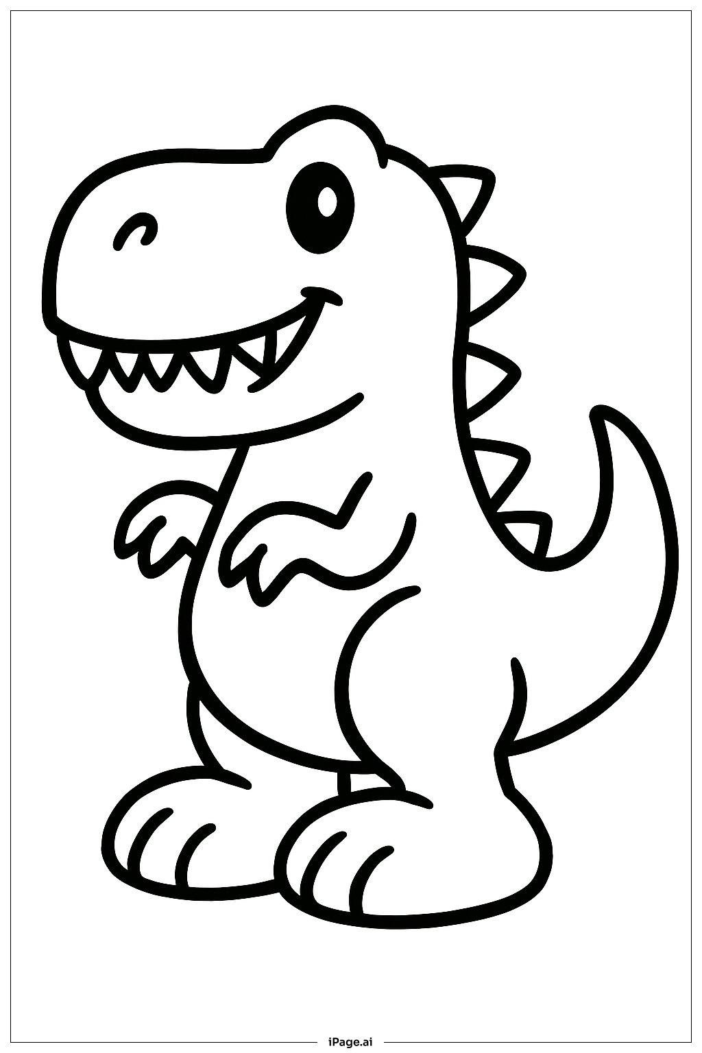 T Rex Big Feet Coloring Page