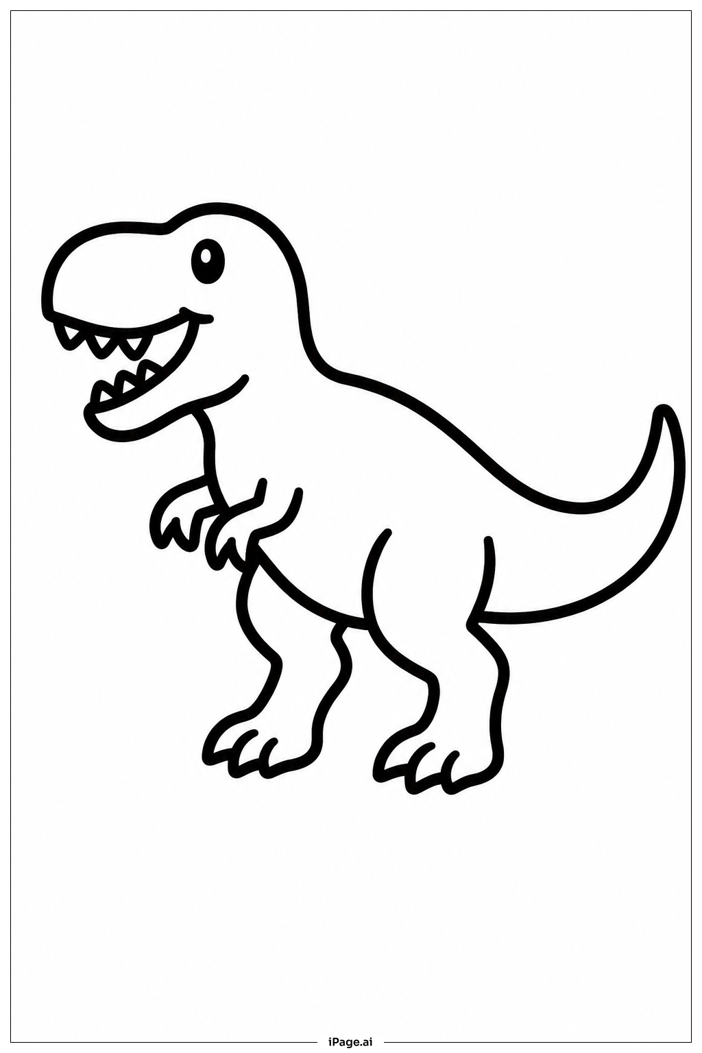 ティラノサウルスの塗り絵ページ