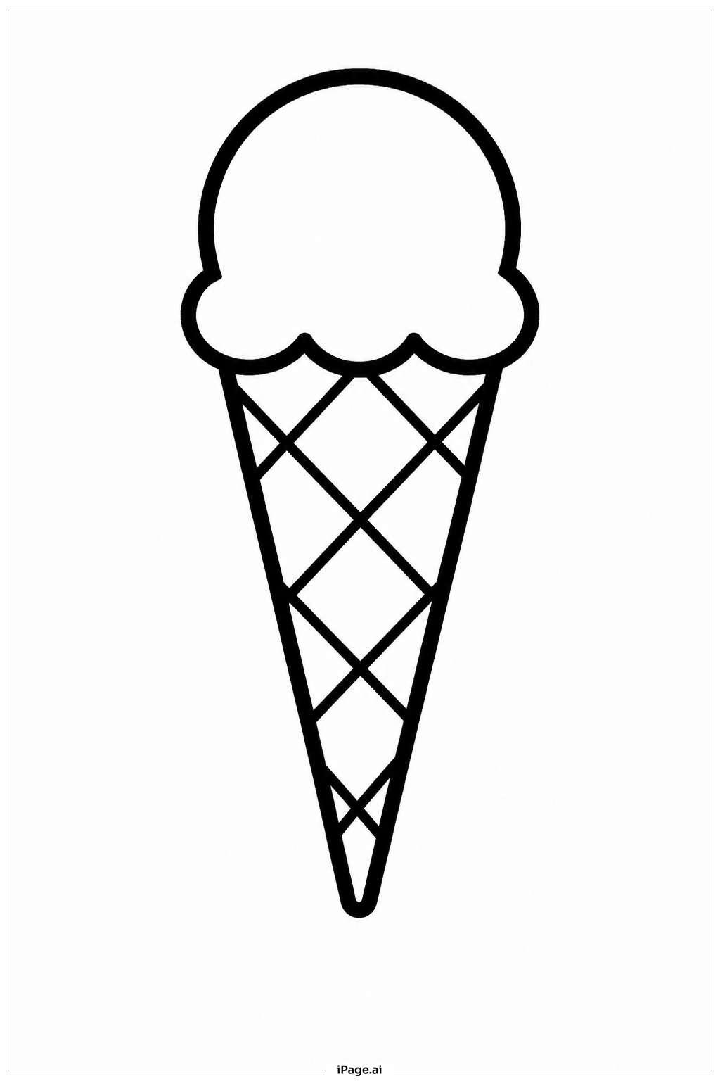  Tall Ice Cream Cone Coloring Page 