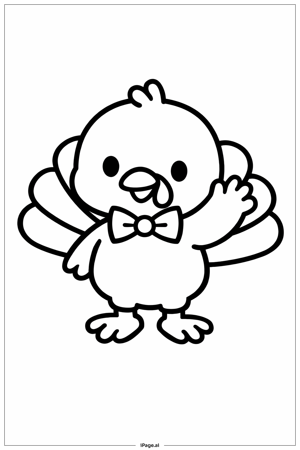  Erntedank Baby-Truthahn Ausmalseite 