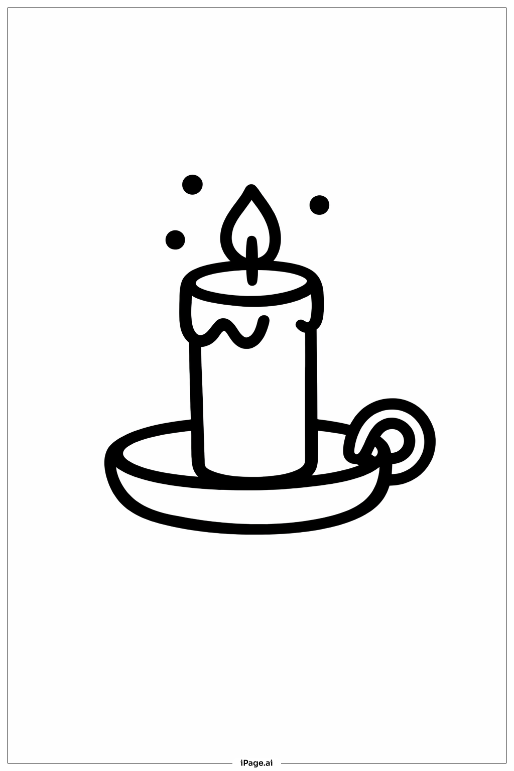  Thanksgiving-Kerze Ausmalseite 