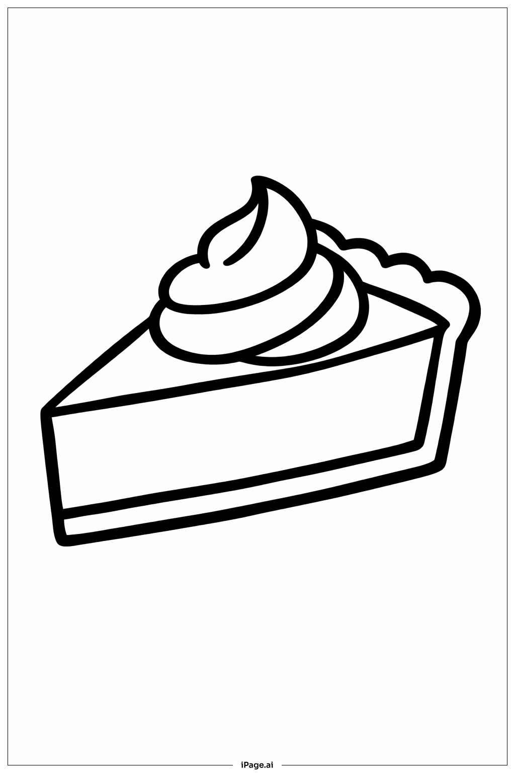  Thanksgiving-Kuchenstück Ausmalseite 