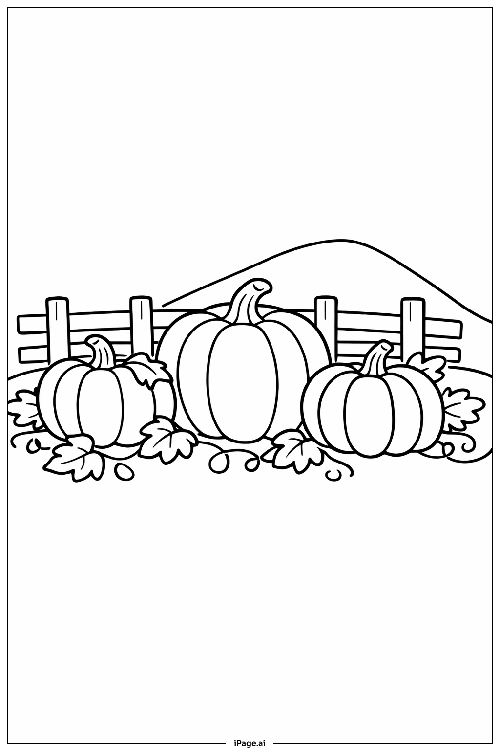 Erntedank Kürbisfeld Ausmalseite 