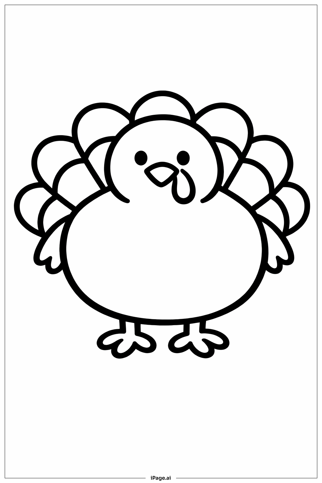  Danksagung Fröhlicher Truthahn Ausmalseite 