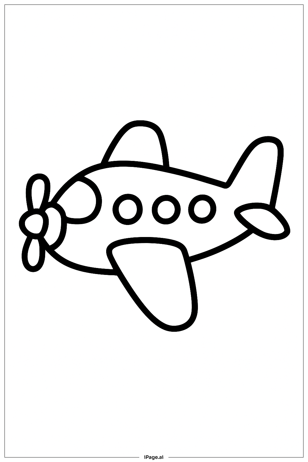  작은 비행기 색칠공부 페이지 