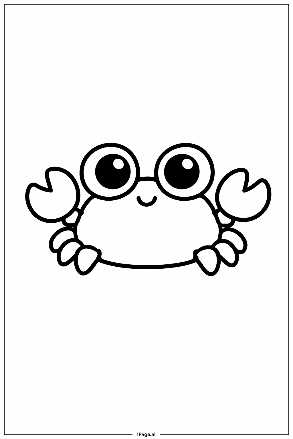  작은 아기 게 색칠공부 페이지 