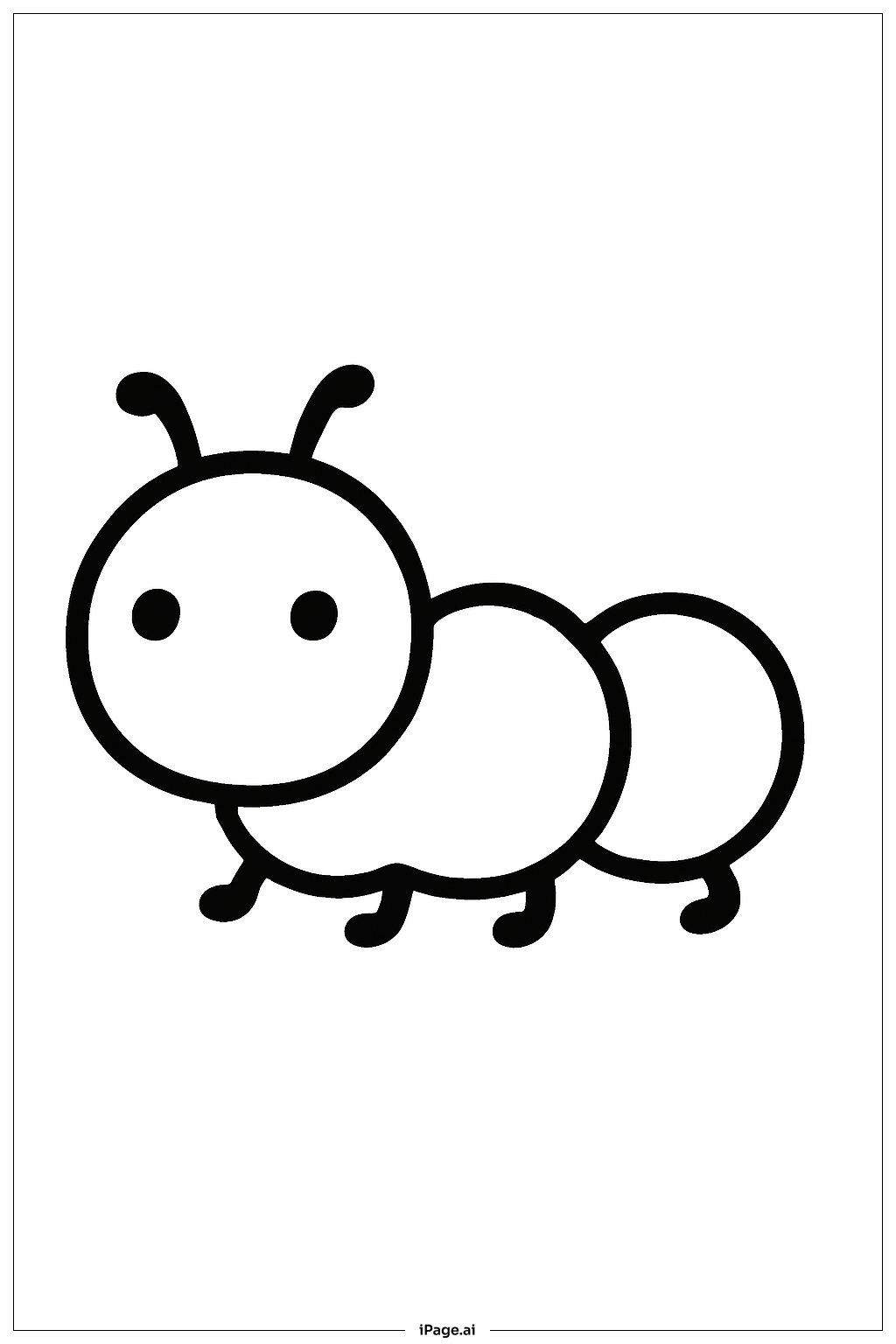  Tiny Caterpillar Crawl Coloring Page 