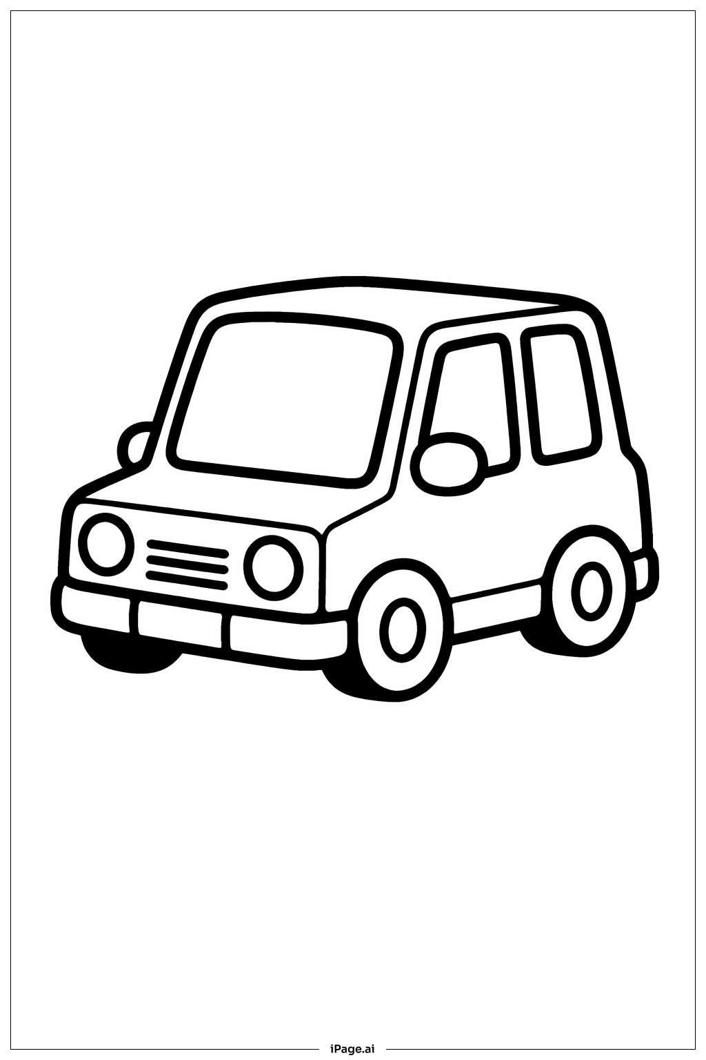 微型城市车填色页