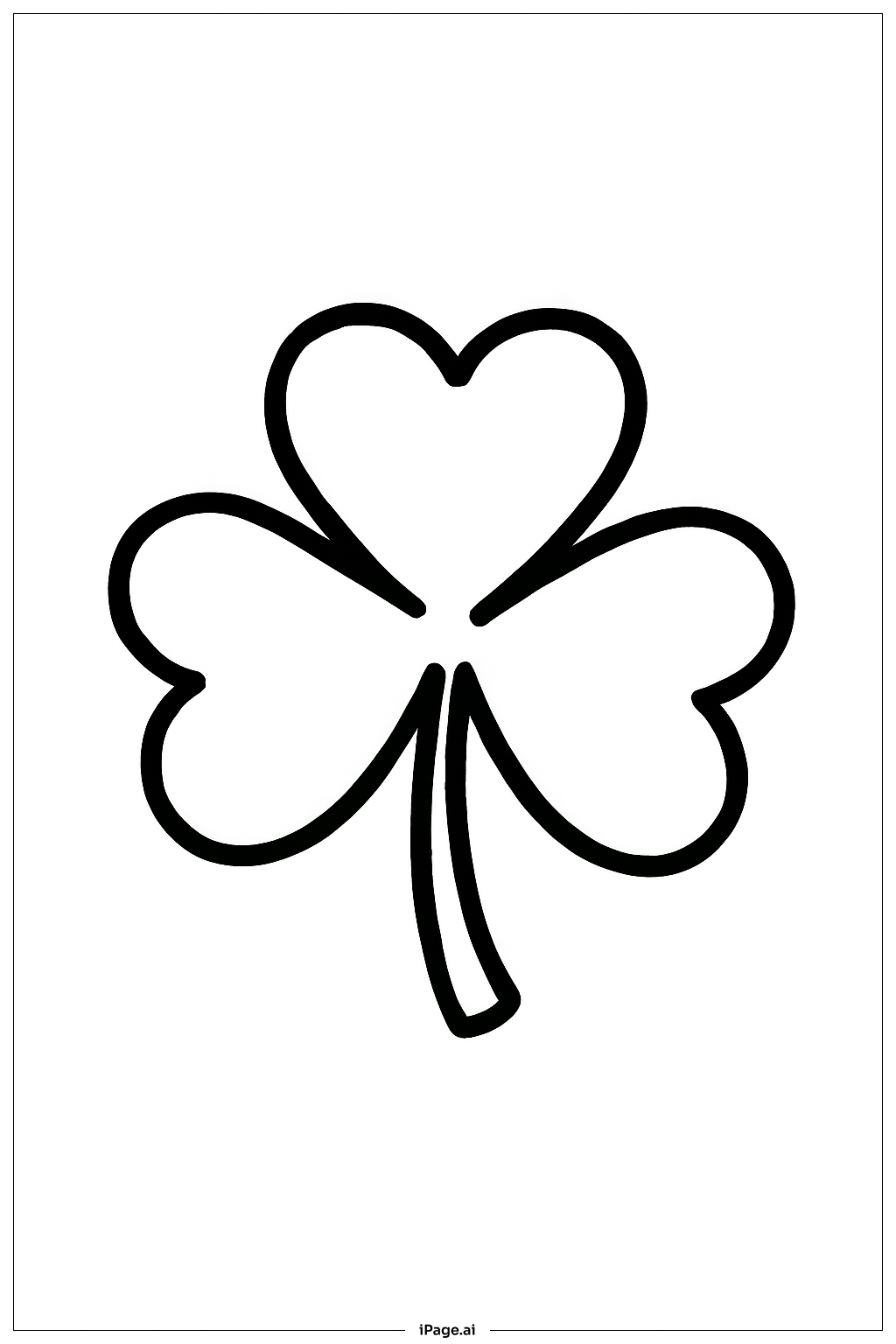 Tiny Clover Cluster Coloring Page