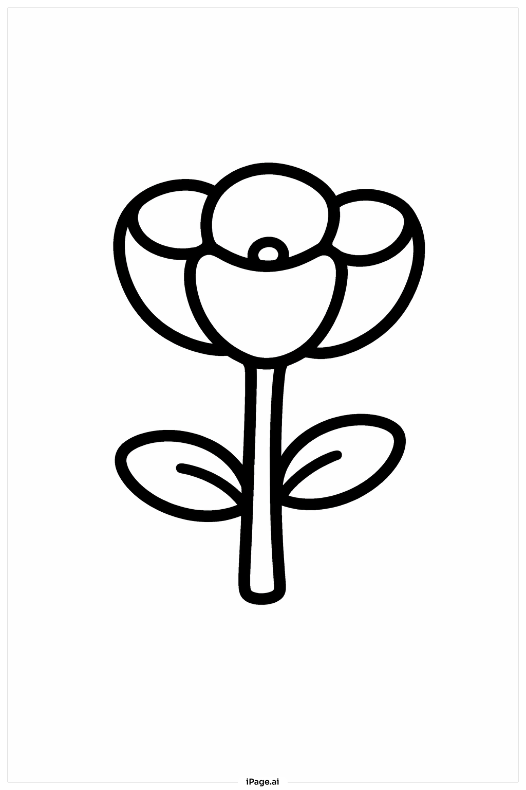 Tiny Cup Flowers Coloring Page