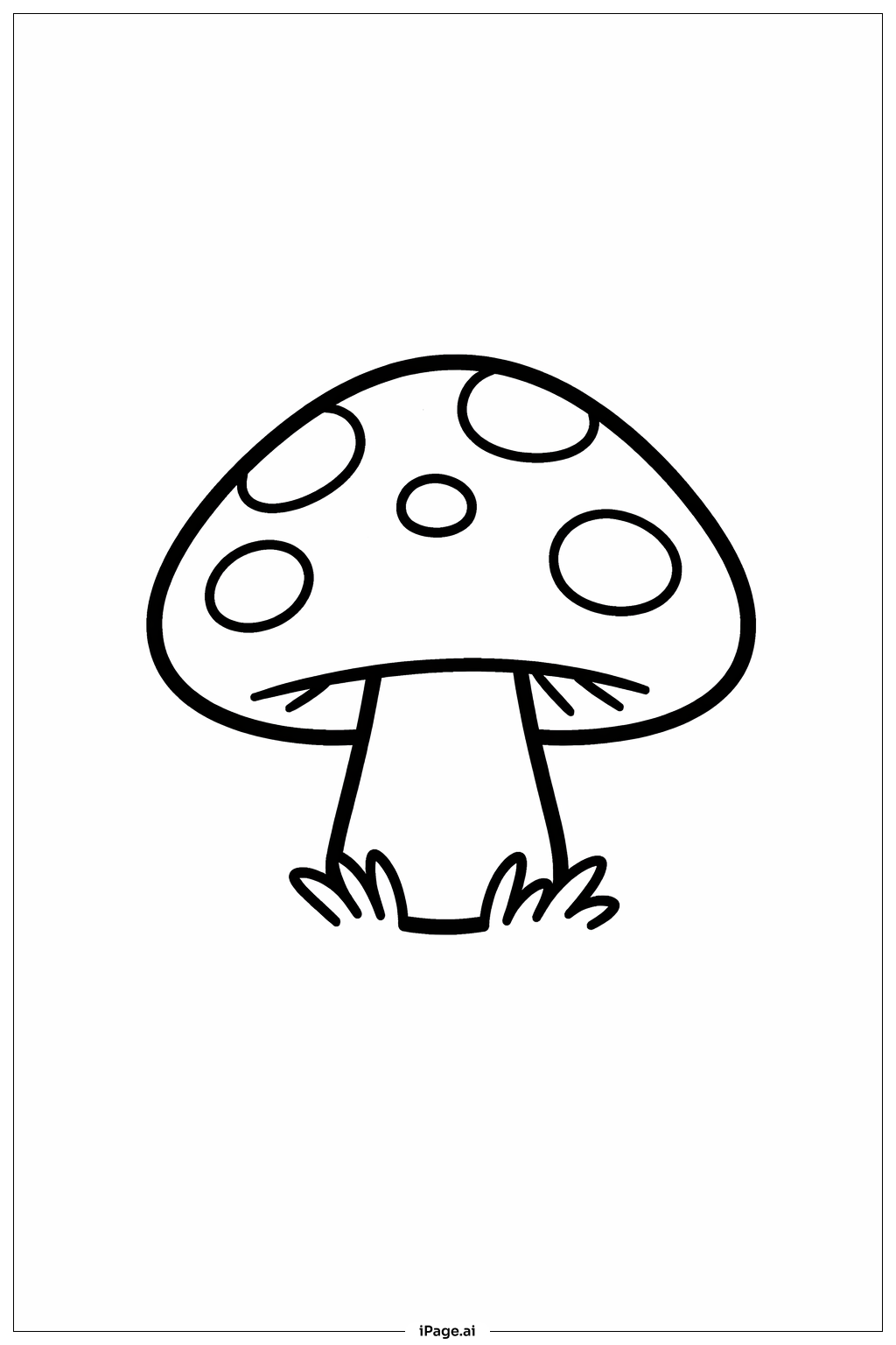  Tiny Mushroom Sprout Coloring Page 