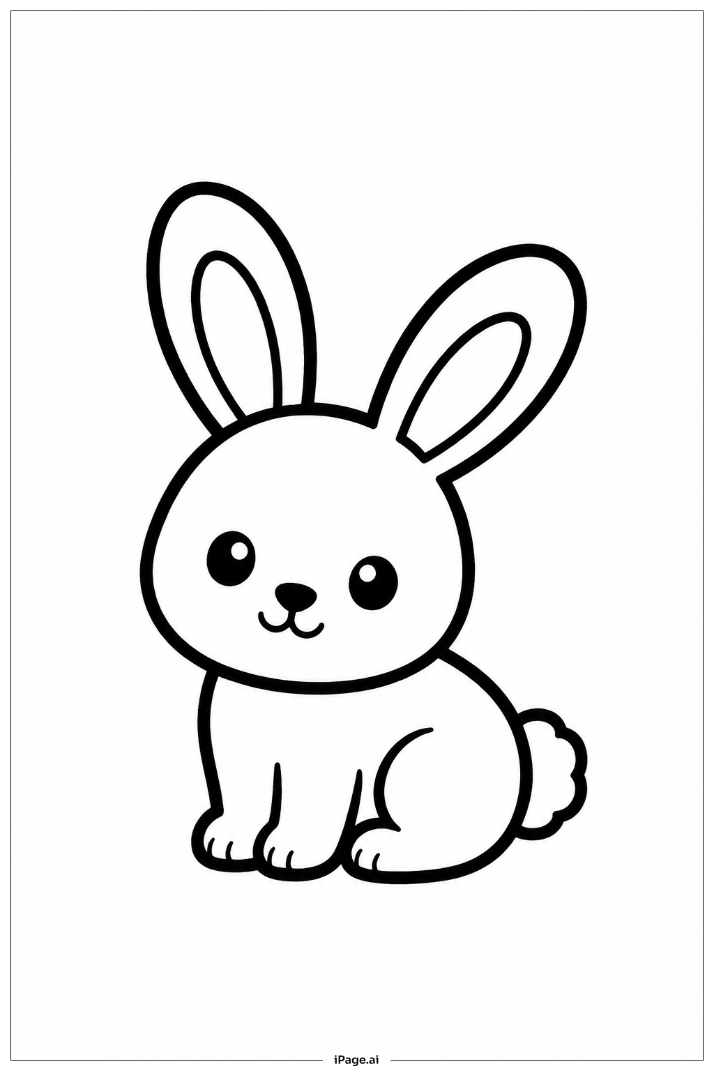 小さなウサギの塗り絵ページ