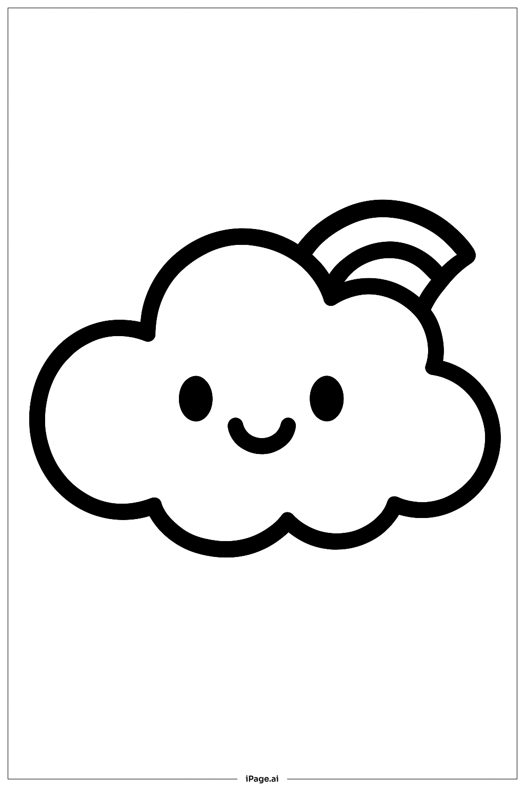  Tiny Rainbow Cloud St. Patrick's Day Coloring Page 