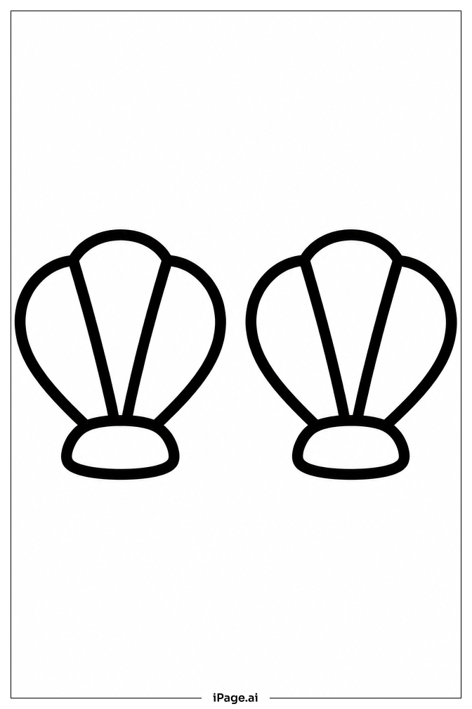 Tiny Seashell Pair Coloring Page