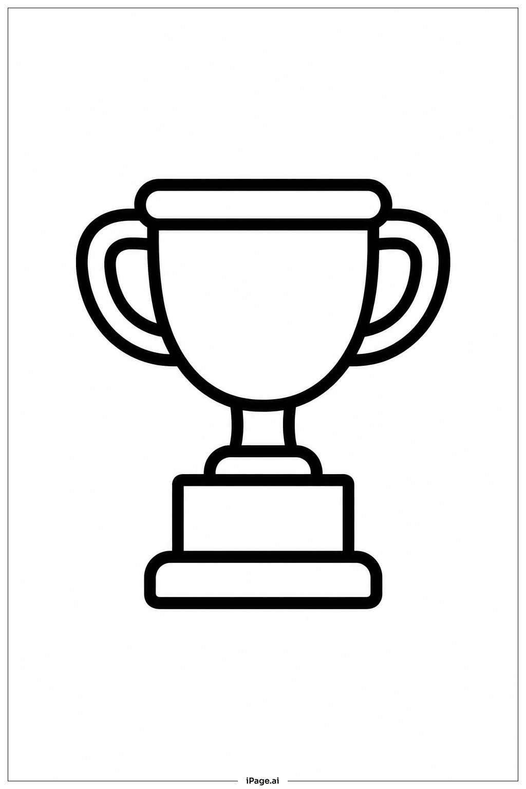 Winziger Pokal Sockel Ausmalseite